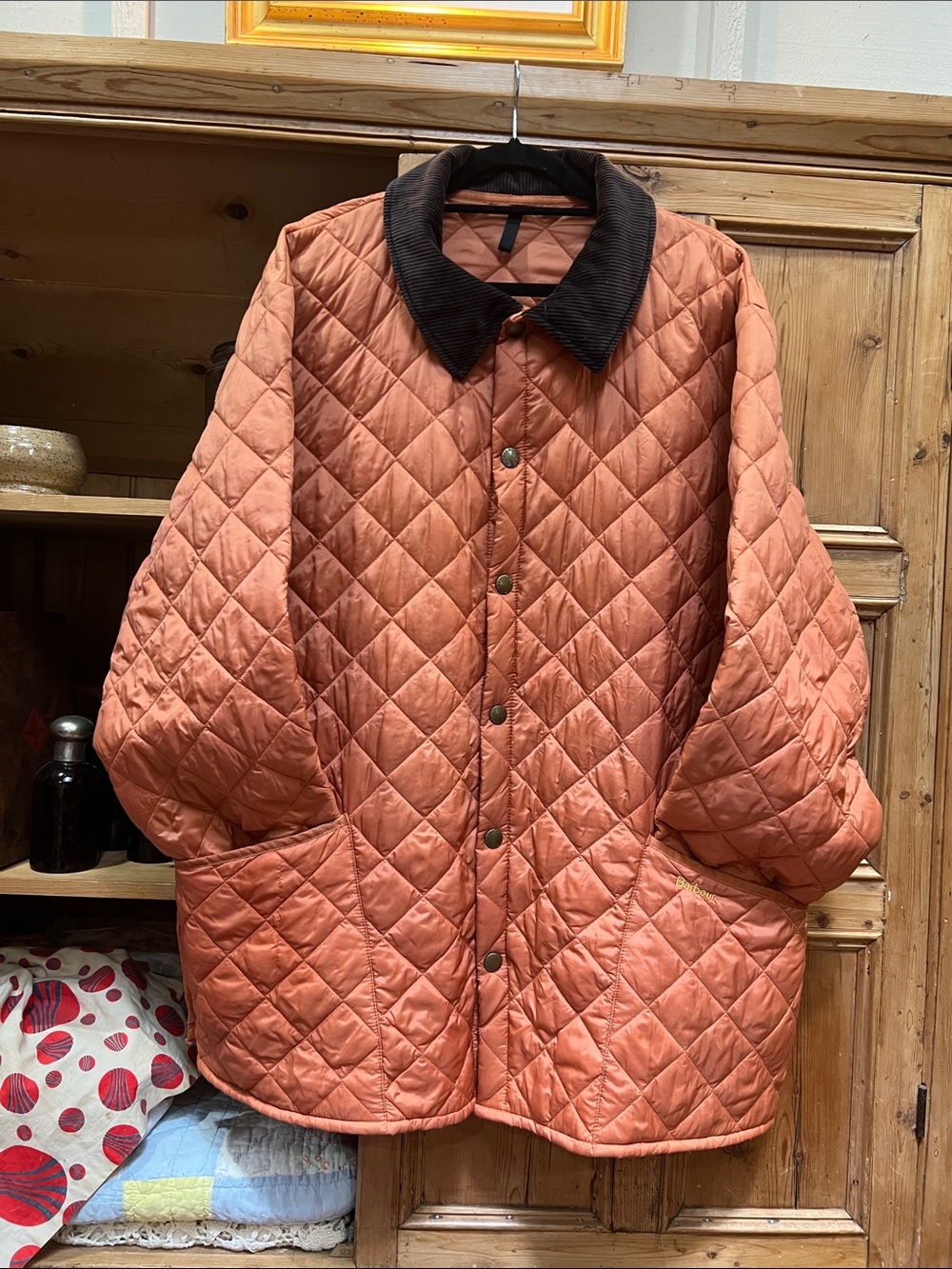 Barbour Liddesdale Quilted Jacket with Corduroy Collar